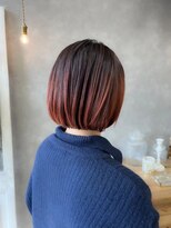 ブーケ(bouquet)&nbsp;ショートボブダブルカラーインナーカラー韓国20代前髪