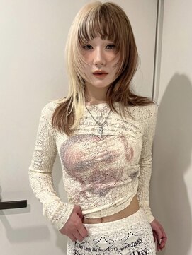 ペレ 梅田(PELE) 前髪/アンブレラカラー/こなれミディ/イメチェン/ウェーブパーマ