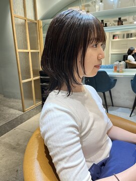 ロンド シャルム 吉祥寺(Lond charme) イメチェン外ハネボブ美髪ワイドバングミディアムレイヤーカット