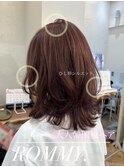 ミディアムレイヤー◎20代～50代◎韓国風巻き/くびれウルフ