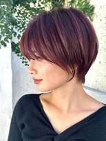 ロンドアジュール 横浜(Lond azur)&nbsp;くびれヘア/アプリコットオレンジ/ハイライトカラー/ボブ/横浜