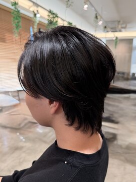 メンズウルフ　フェザーパーマ