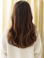 モッズヘア 越谷(mod's hair)&nbsp;ココアベージュ毛先パーマヨシンモリ韓国風ロングY越谷30代40代