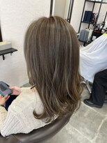 バセット バイ アルター 鎌取店(basset by aL-ter)&nbsp;ミルクティーブロンド/ダークブルー/デジタルパーマ/鎌取