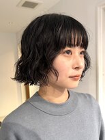 ナループロアポンテ(Nalu pu loa PONTE)&nbsp;ボブパーマリタッチパーマ切りっぱなしボブヘアウェーブパーマ