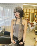 チェレ ブラン 堺東店(Chere brun) くびれボブ×デザインカラー×ハッシュレイヤーボブ