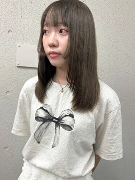ヌークバイラヴェスト 四日市(neuk by lovest) 韓国レイヤー　顔周りレイヤー　straight hair