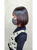 ナチュラルな前下がりボブ♪