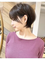 ネオリーブ モカ 川崎チネチッタ店(Neolive mocca) 20代30代40代大人可愛いひし形ショートボブ　襟足すっきり　前髪