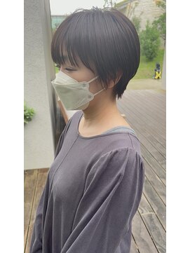 トップヘアーヒルズ 安城(TOP HAIR HILLS) キレイな甘ショート！/アッシュブラック/ヘルシースタイル