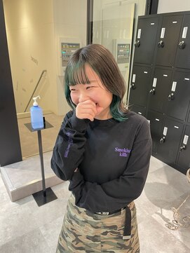 アイリー 名古屋(A/LEE) 1.2ブリーチ必須！greenインナーカラー！