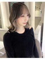 ファイブバイジエクト 堀江(FIVE by The Ect)&nbsp;顔まわり小顔カット×インナーカラー×エギョモリ韓国風○6