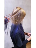 ヘアーワークス ボナ(HAIR WORKS bona.)&nbsp;似合わせカット×グラデーションカラー【ベージュブルー】
