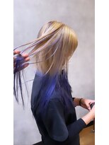 ヘアーワークス ボナ(HAIR WORKS bona.) 似合わせカット×グラデーションカラー【ベージュブルー】