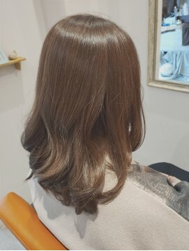 レインボー(Rainbow) マロンベージュ☆ゆる巻きミディ☆