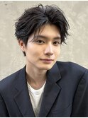 【aRietta大森】20代黒髪/センターパート/メンズカット/ショート