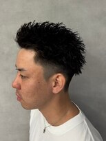 ソアー 新大阪(SOAR)&nbsp;ダークアッシュアップバングツーブロックワイルドヘア【新大阪】