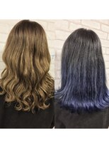 ラックスビーギャラリー なんば駅前店(LUXBE GALLERY) ＊津村＊style by LUXBE＊エアリーラインカット　before&after