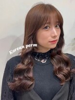 アミー 駒澤(Ammy komazawa)&nbsp;お顔話周りも可愛い韓国風コテ巻き風パーマ