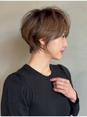 ショートヘアショートボブカラーハイライト30代40代50代ボブ2