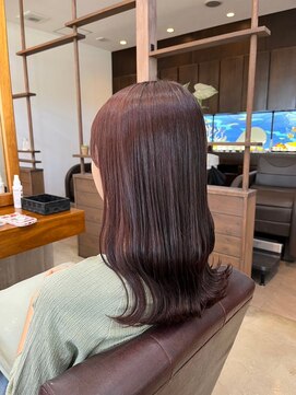ラ メール ヘア デザイン(La mer HAIR DESIGN) グレージュ切りっぱなしボブ前髪ありミニボブミルクティベージュ