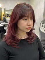 シティ(CITY)&nbsp;チェリーレッドカラー　ワンカールレイヤー