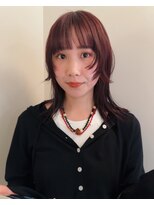 ユー(yew)&nbsp;チェリーレッド×顔周りレイヤー