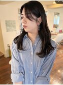 石橋阪大前/ゆる巻き簡単ロングヘア/透明感アッシュグレージュ