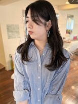 ヘアースペースブルーム プリュス 石橋店(HAIR SPACE BLOOM plus)&nbsp;石橋阪大前/ゆる巻き簡単ロングヘア/透明感アッシュグレージュ