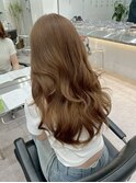 渋谷ミルクティーベージュハイトーンカラーヘーゼルベージュ30代