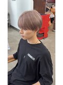 平野紫耀風ミルクティーベージュラウンドマッシュ