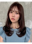 ミディアムレイヤーカット/20代30代40代/顔周りカットワンカール