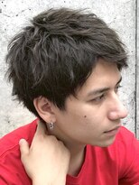 デプト(DEPT.)&nbsp;ツイストスパイキーパーマアップバングショートカット佐賀短髪