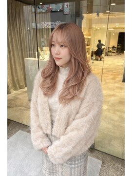 アース 豊橋店(HAIR&MAKE EARTH) ピンクベージュロングスタイル