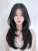 セブンルックス(7LOOKS) 【レイヤー】アッシュグレー×ロングレイヤーヘア