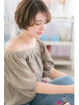 ヘアアンドビューティー ミック(Hair & Beauty miq)&nbsp;シンプルかわいい◎斜めバングエアリーボブb