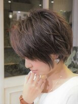 ハチマルハチ エアー 向ヶ丘遊園店(808 air)&nbsp;ひし形シルエットのショートボブ@30代40代50代60代