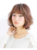 くせ毛風ミディ