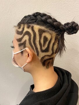 ビンゴ(BINGO) 964外国人風カラーバリカンアートマンバンヘアバイカラー