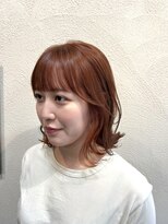 エフ ナカイタバシ(F)&nbsp;なみまき風外ハネビタミンカラー簡単ボブ