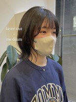 ヘアーアイスカルテット(HAIR ICI QUARTET)&nbsp;小顔ストレートボブ黒髪グレージュダークアッシュモード
