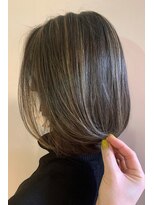 ジャネイロ バイ エイデザイン 都立大学(JANEiRO by A.Design)&nbsp;【髪質改善】大人ハイライトボブ 切りっぱなしボブ くびレイヤー