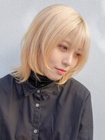 ミンクス渋谷スマートサロン(MINX shibuya smart salon)&nbsp;シアーカラー ショート 姫カット ダークアッシュ 魅力倍増カール