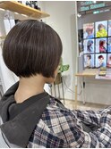 ショート/オイルカラー/白髪ぼかし