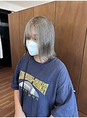 ブリーチカラー×ホワイトグレージュ
