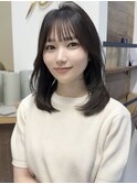小顔レイヤーカット×ナチュラルグレージュ30代40代50代