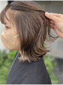 #明るめアッシュブラウンロブ