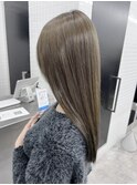 艶髪 透明感 透け感 オリーブグレージュ