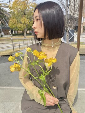 カッツ 笠岡店(CUT S) 切りっぱなし艶々ボブ