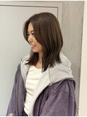 【YOKE】レイヤーカットくすみベージュニュアンスカラー20代